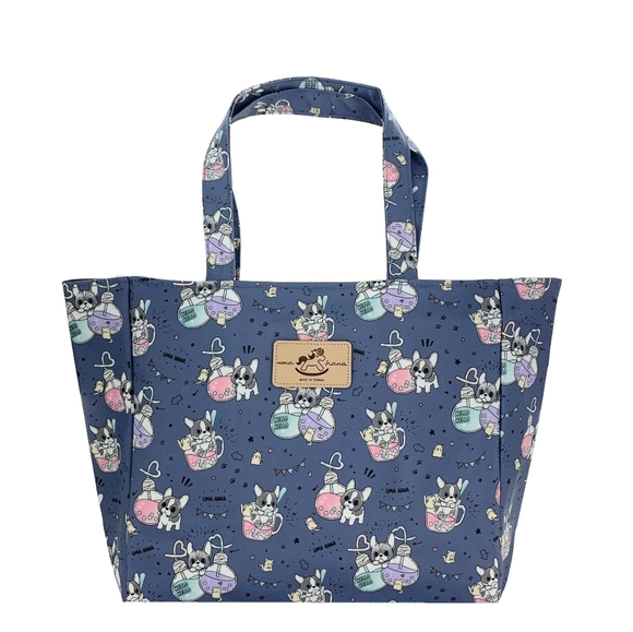 Uma Hana Handbags - Waterproof Boba Frenchie Medium Tote Shoulder Handbag